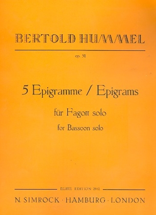 5 Epigramme op. 51 fr Fagott