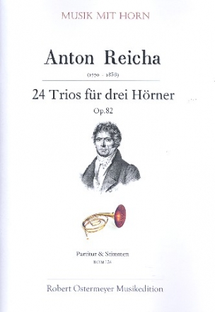 24 Trios op.82 fr 3 Hrner Partitur und Stimmen