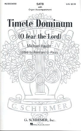 Timete Dominum for mixed chorus and organ/piano  vocal score