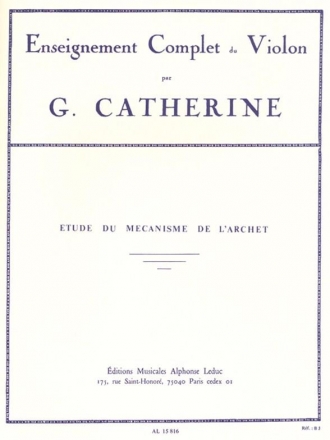 Etude du mechanisme de l'archet pour violin