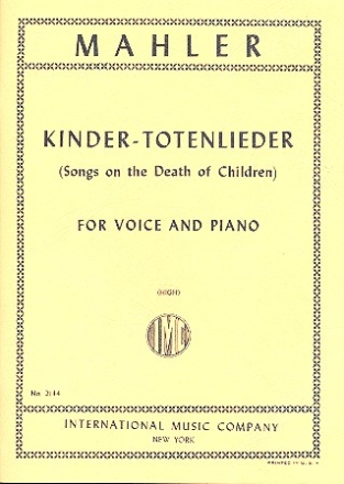 Kindertotenlieder for high voice and piano (en/dt)