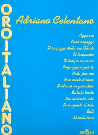 Adriano Celentano: Oro Italiano songbook melody line/lyrics/chords