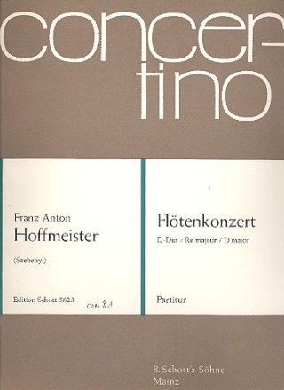 Fltenkonzert D-Dur fr Flte und Orchester Partitur