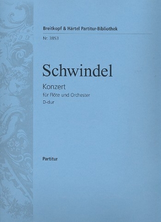 Konzert D-Dur fr Flte und Orchester Partitur