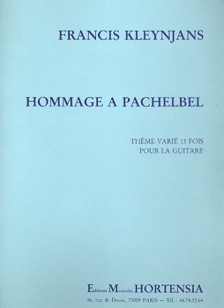 Hommage  Pachelbel pour guitare