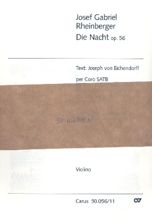 Die Nacht op.56 fr gem Chor, Streicher und Klavier (Blser ad lib) Harmoniestimmen