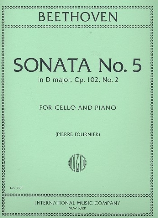 Sonata D major no.5 op.102,2 for cello and piano