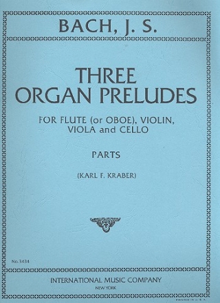 3 Organ Preludes for flute (oboe), violin, viola and cello