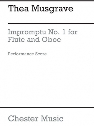 Impromptu no.1 for flute and oboe performance score