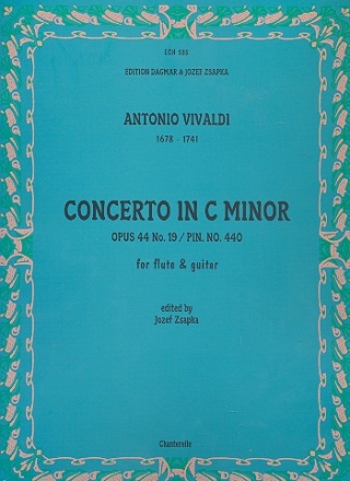 Concerto in c Minor no.19 PIN440 for flute and guitar score and part