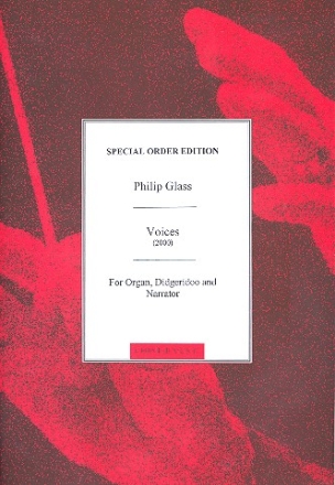 Voices for narrator, didgeridoo and organ score with text,  archive copy