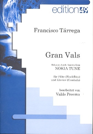 Gran vals fr Flte (Blockflte) und Klavier (Cembalo)