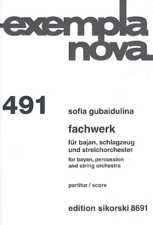 Fachwerk fr Bajan, Schlagzeug und Streichorchester Partitur