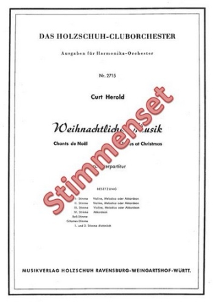 Weihnachtliche Musik fr Akkordeonorchester Stimmensatz