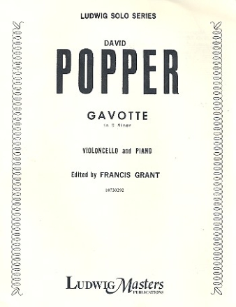 Gavotte in d Minor  for violoncello and piano