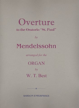 Overture to the Oratorio 'Sanct Paul' for organ