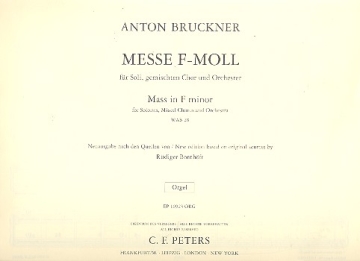 Messe f-Moll WAB28 fr Soli, Chor und Orchester Orgelstimme