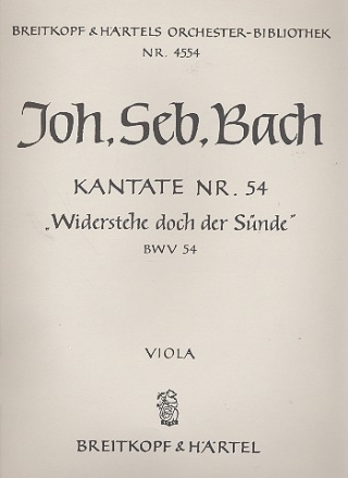 Widerstehe doch der Snde Kantate Nr.54 BWV54 Viola