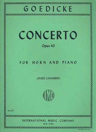 Concerto in F Major op.40 for horn and orchestra for horn and piano