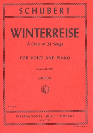 Winterreise op.89 D911 for medium voice and piano