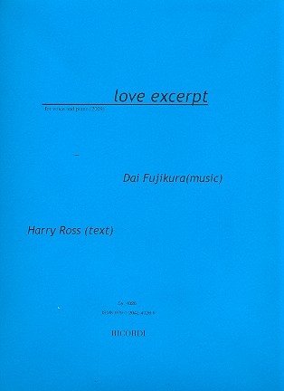 Love Excerpt fr Mezzosopran und Klavier 2 Partituren