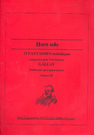 22 Fantaisies melodiques op.58 pour cor