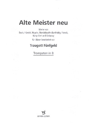 Alte Meister neu fr Blechblser-Ensemble Trompete in B