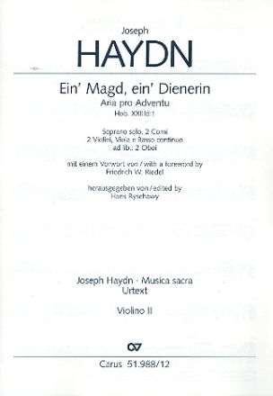 Ein' Magd ein' Dienerin Hob.XXIIId:1 fr Sopran und Instrumente Violine 2