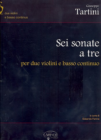 6 Sonate a tre per 2 violini e Bc partitura i parti (Bc realizzato)