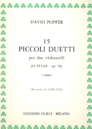 15 piccoli duetti op.76 per 2 violoncelli partitura