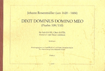 Dixit Dominus Domino meo fr Soli (SATB), Chor, Streicher und Bc Partitur