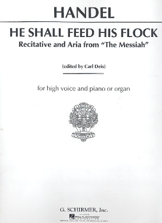 He shall feed his Flock from The Messiah for voice and piano