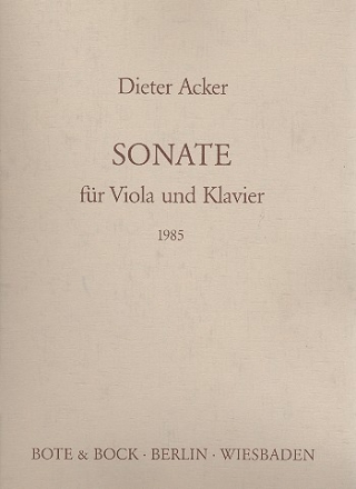 Sonate fr Viola und Klavier