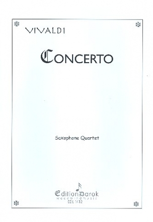 Concerto f minor for 4 saxophones (SATB) score and parts