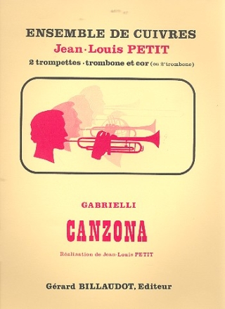 Canzona pour 2 trompettes, trombone et cor (2 trombones) partition et parties