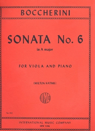 Sonata a major no.6 for viola and piano