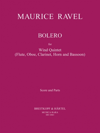 Bolero fr Blserquintett und kleine Trommel ad lib Partitur und Stimmen