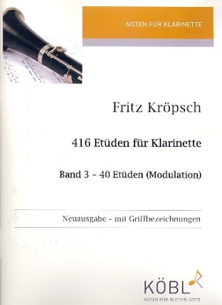 40 Modulations-Etden mit Griffbezeichnungen fr Klarinette