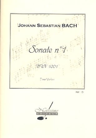 Sonate no.1 BWV1001 pour violon