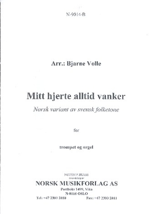 Mitt hjertje alltid vanker for trumpet and organ