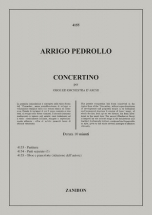 Concertino per oboe ed orchestra d'archi per oboe e piano