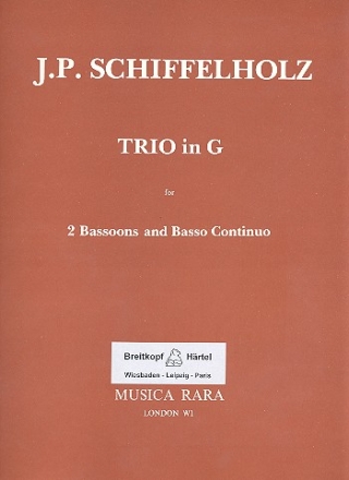 Trio-Sonate in G fr 2 Fagotte und Bc Partitur und Stimmen