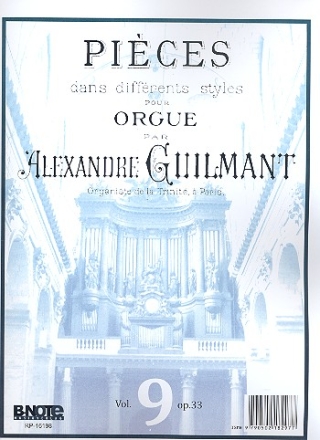 Pices dans differents styles vol.9 op.33 pour orgue