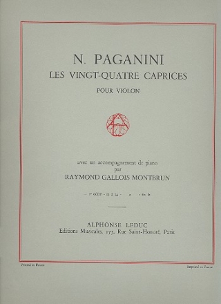 24 Caprices vol.2 (nos 13-24) pour violon et piano