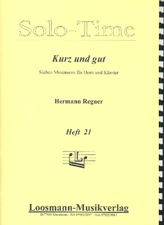 Kurz und gut fr Horn und Klavier