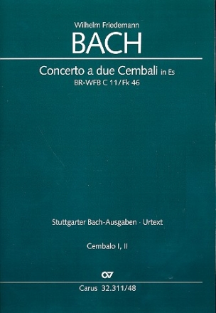 Konzert Es-Dur BR-WFBC11/Fk46 fr 2 Cembali und Orchester Cembalo 1 und 2