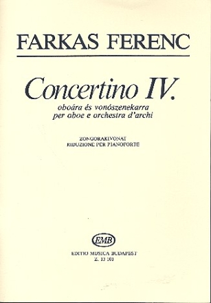 Concertino no.4 for oboe and string orchestra for oboe and piano