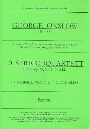 Streichquartett G-Dur Nr.10 op.10,1 Partitur