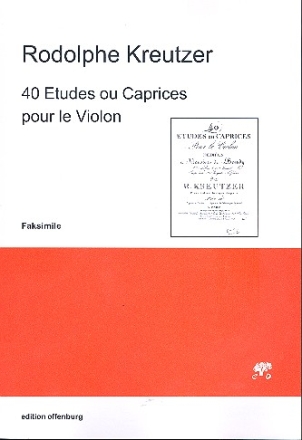 40 Etuden Ou caprices pour violon facsimile