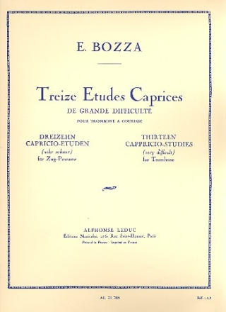 13tudes caprices de grande difficult pour trombone